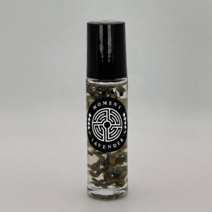 Bottle of lavender essential oil